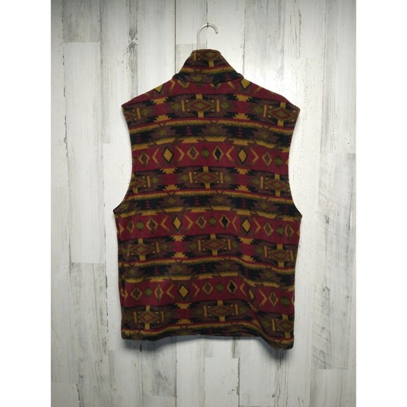 Cityscape Men's Medium Fleece Full Zip Vest Aztec Whistler Made In Canada - Picture 4 of 6